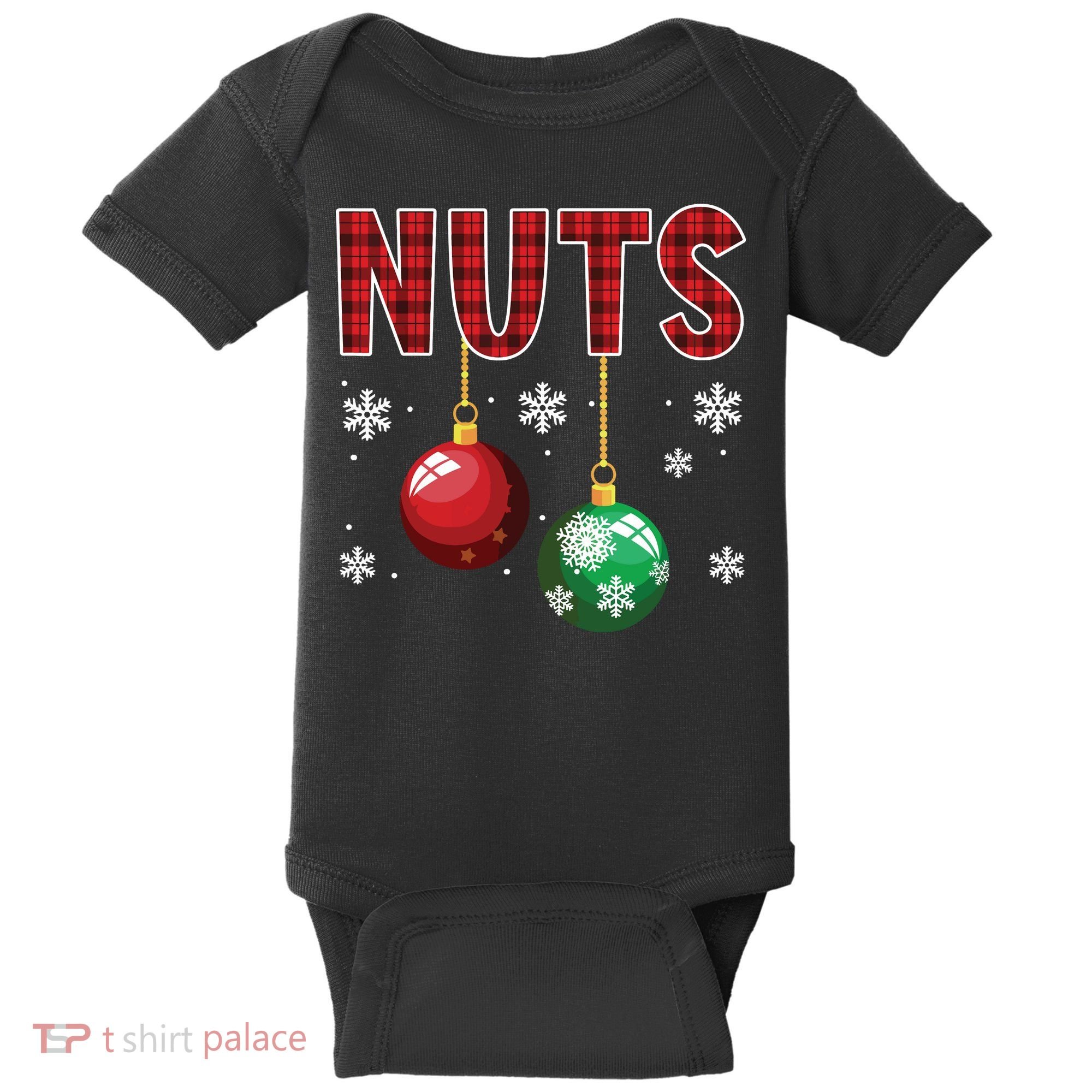Chest Nuts Matching Chestnuts Funny Christmas Couples Nuts Baby Bodysuit