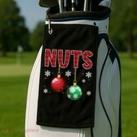 Chest Nuts Matching Chestnuts Funny Christmas Couples Nuts Golf Towel thumb 2