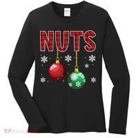 Chest Nuts Matching Chestnuts Funny Christmas Couples Nuts Women's Long Sleeve Shirt thumb 0