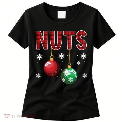 Chest Nuts Matching Chestnuts Funny Christmas Couples Nuts Women's T-Shirt