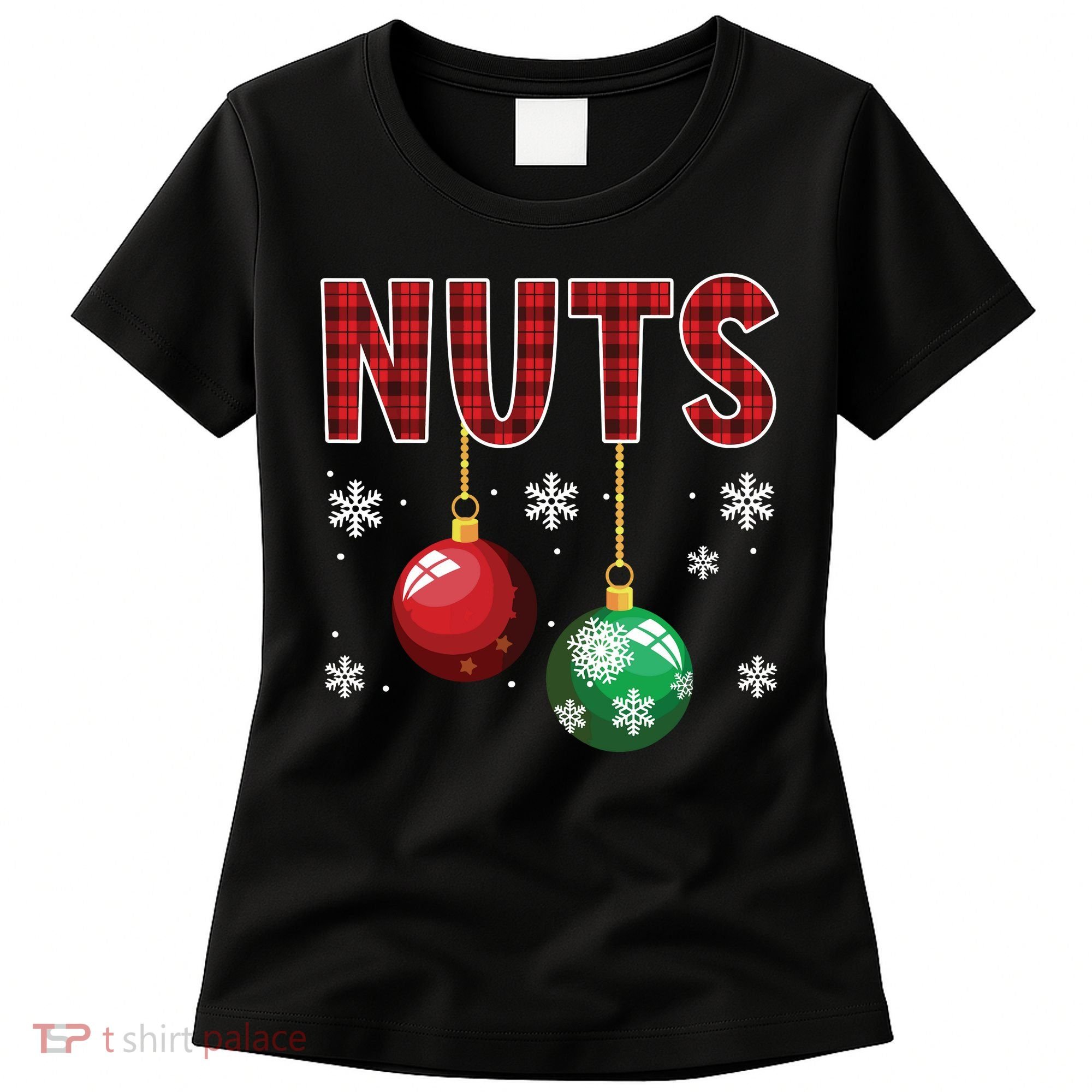 Chest Nuts Matching Chestnuts Funny Christmas Couples Nuts Women's T-Shirt