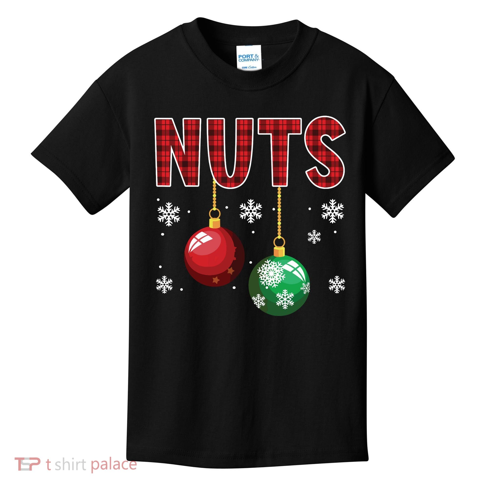 Chest Nuts Matching Chestnuts Funny Christmas Couples Nuts Kids T-Shirt
