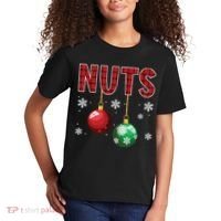 Chest Nuts Matching Chestnuts Funny Christmas Couples Nuts Kids T-Shirt thumb 2