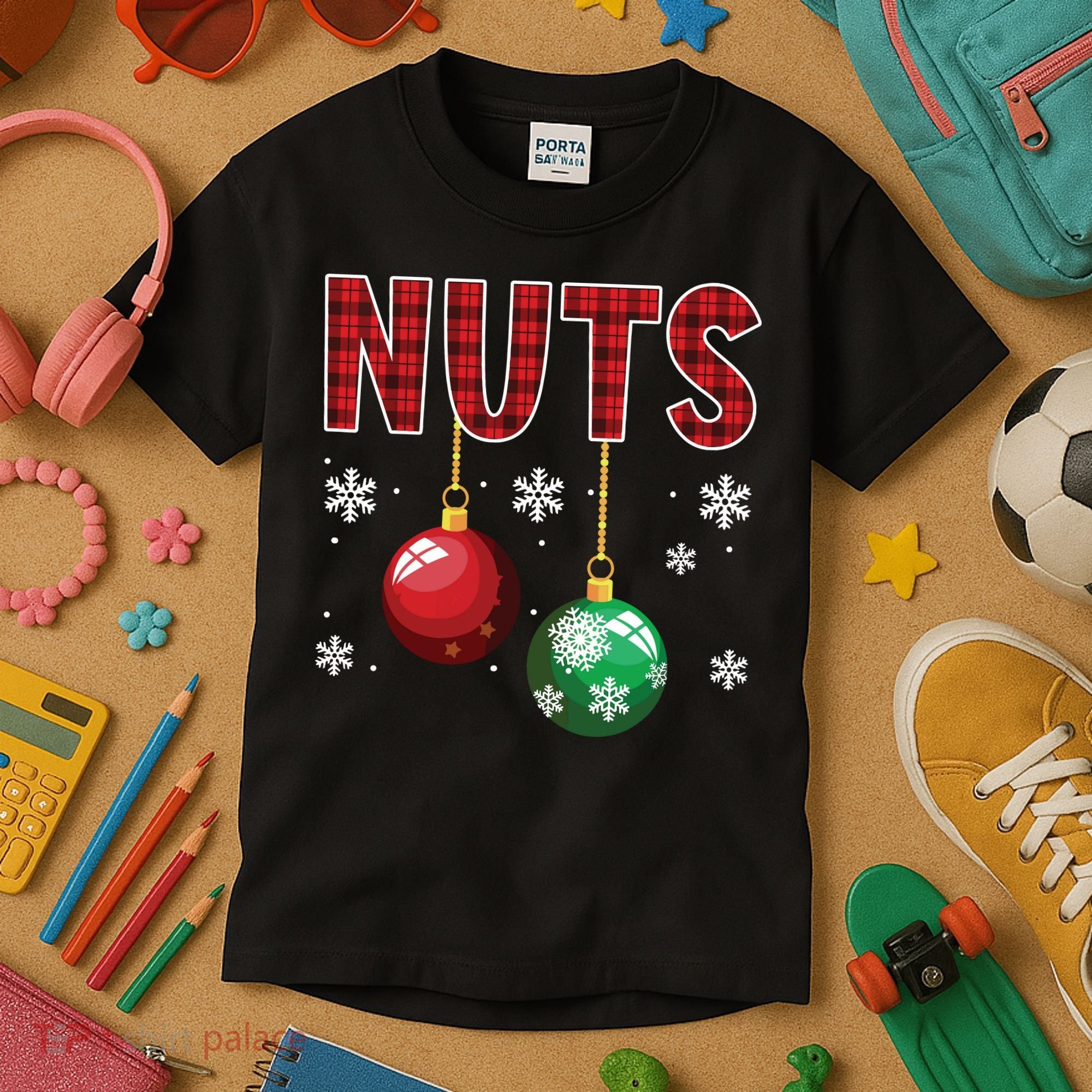 Chest Nuts Matching Chestnuts Funny Christmas Couples Nuts Kids T-Shirt