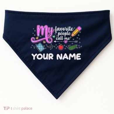 Custom Name My Favorite People Call Me USA-Made Doggie Bandana