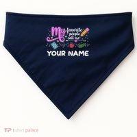 Custom Name My Favorite People Call Me USA-Made Doggie Bandana thumb 0