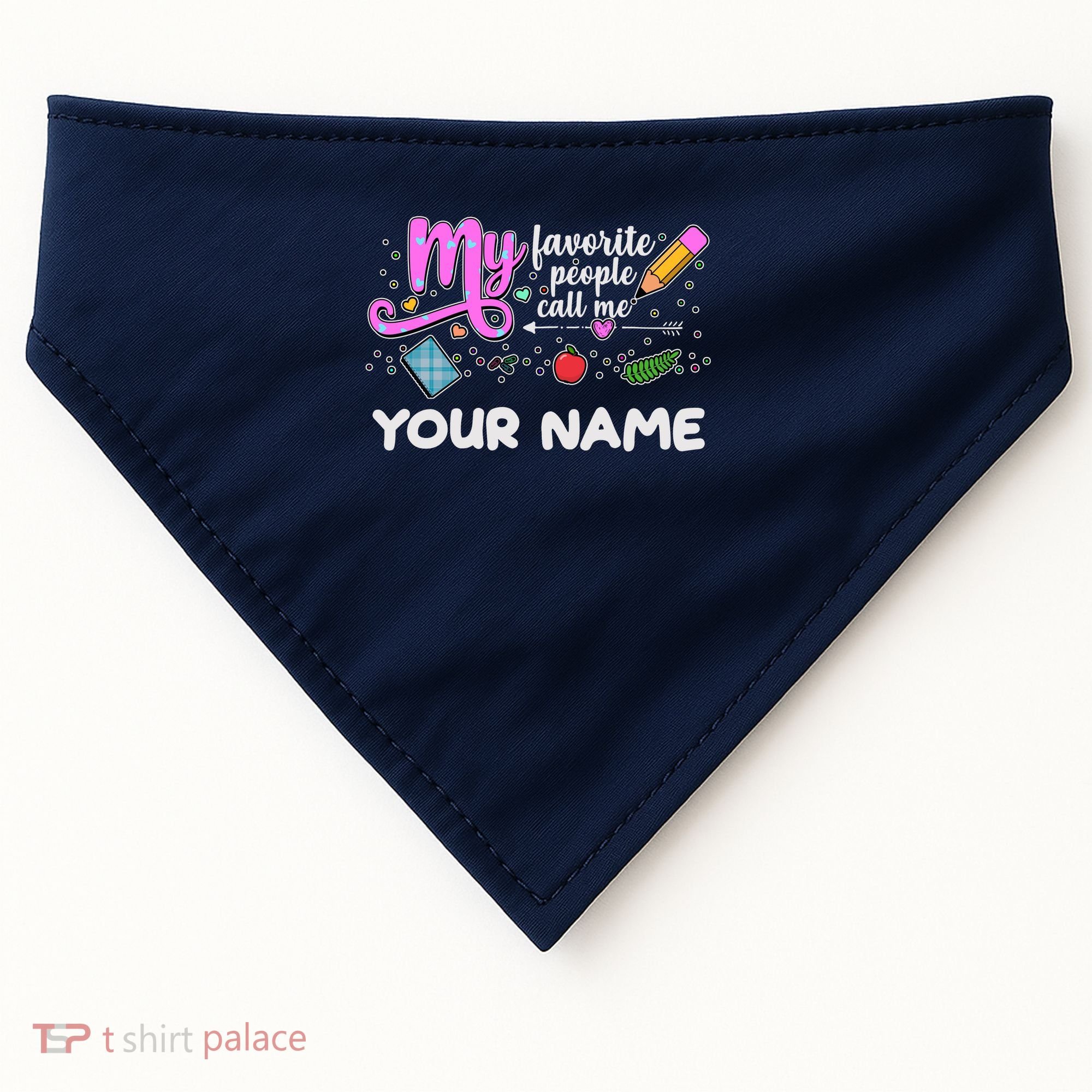 Custom Name My Favorite People Call Me USA-Made Doggie Bandana
