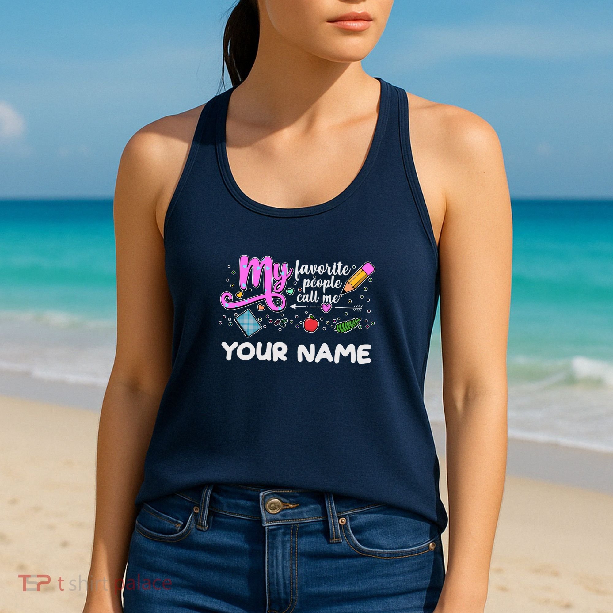 Custom Name My Favorite People Call Me Women's Tank Top