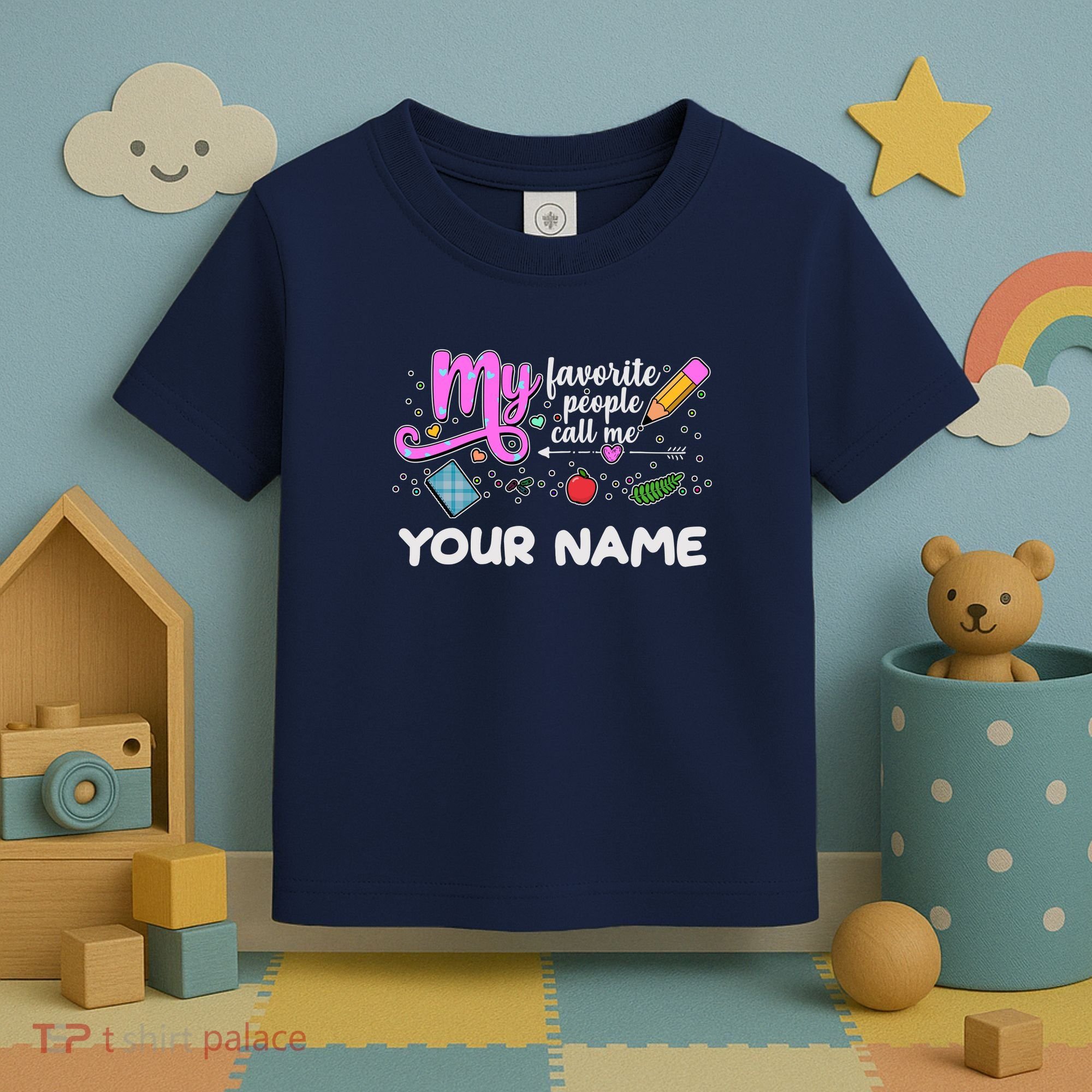 Custom Name My Favorite People Call Me Toddler T-Shirt