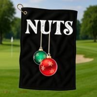 Chest Nuts Matching Chestnuts Christmas Couples Nuts Gift Golf Towel thumb 1