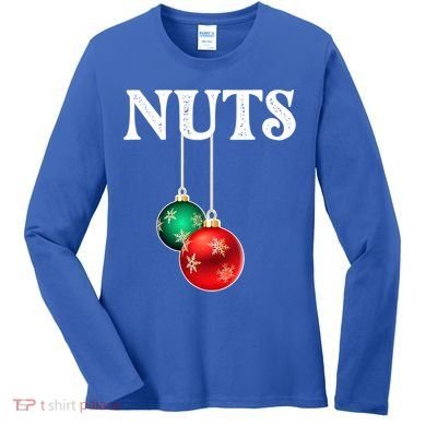 Chest Nuts Matching Chestnuts Christmas Couples Nuts Gift Women's Long Sleeve Shirt