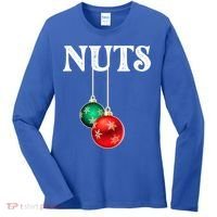Chest Nuts Matching Chestnuts Christmas Couples Nuts Gift Women's Long Sleeve Shirt thumb 0