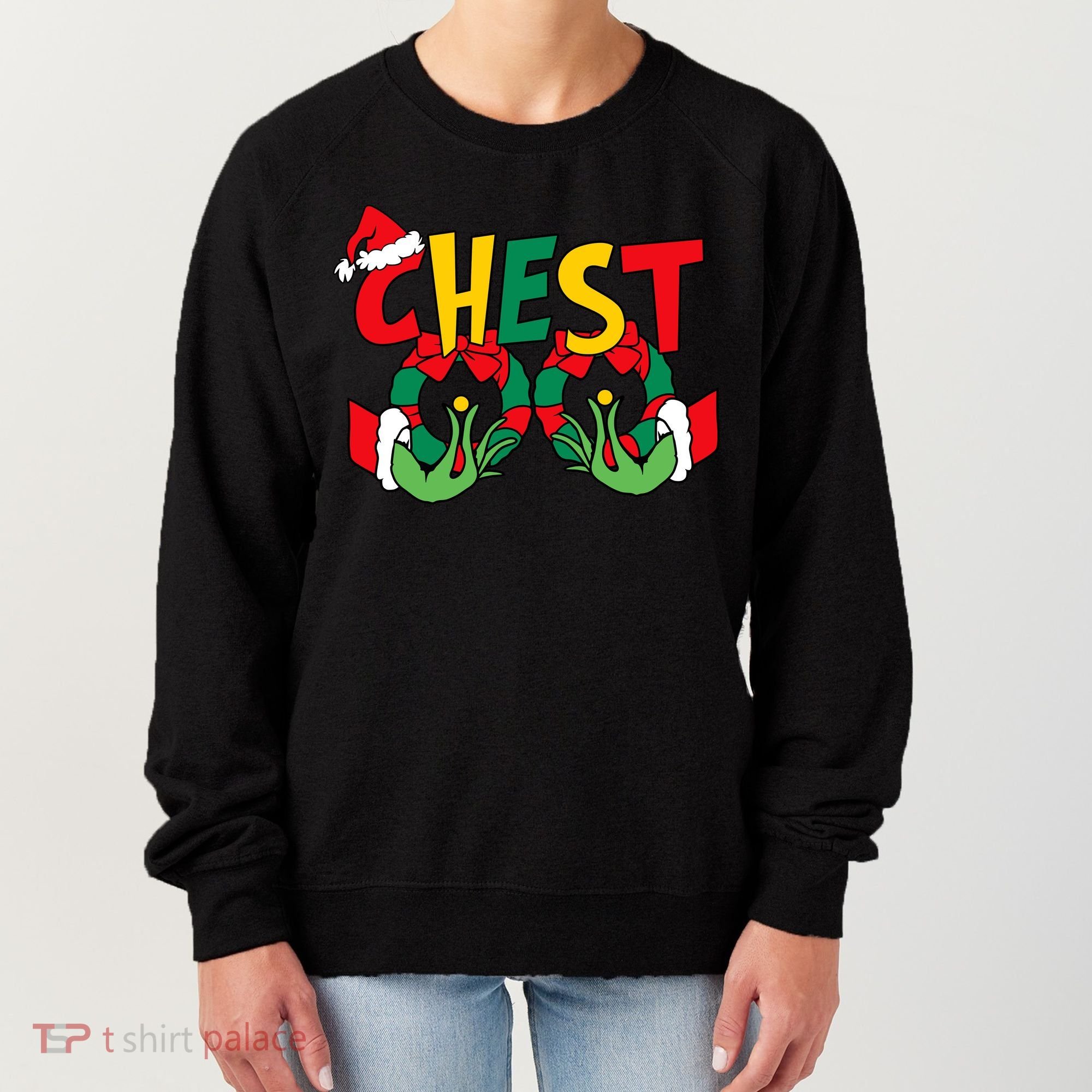 Chest Nuts Matching Chestnuts Funny Christmas Couples Nuts Women's Sweatshirt
