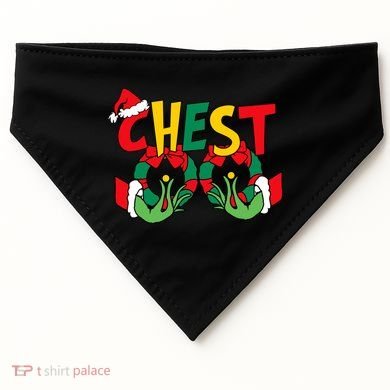 Chest Nuts Matching Chestnuts Funny Christmas Couples Nuts USA-Made Doggie Bandana