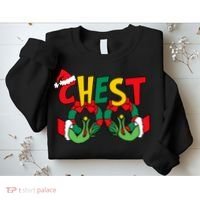 Chest Nuts Matching Chestnuts Funny Christmas Couples Nuts Sweatshirt thumb 2
