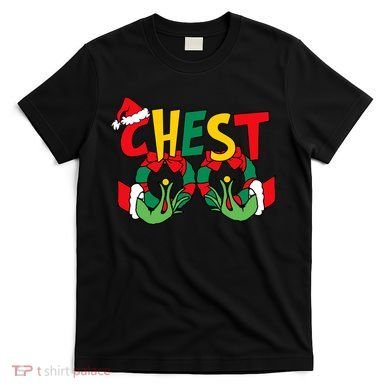 Chest Nuts Matching Chestnuts Funny Christmas Couples Nuts T-Shirt