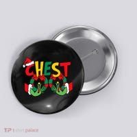 Chest Nuts Matching Chestnuts Funny Christmas Couples Nuts Button thumb 0