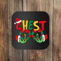 Chest Nuts Matching Chestnuts Funny Christmas Couples Nuts Coaster thumb 0