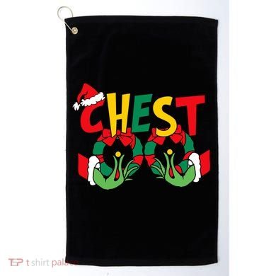 Chest Nuts Matching Chestnuts Funny Christmas Couples Nuts Golf Towel