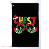 Chest Nuts Matching Chestnuts Funny Christmas Couples Nuts Golf Towel thumb 0