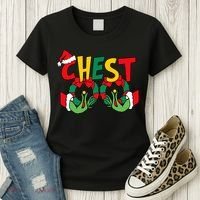 Chest Nuts Matching Chestnuts Funny Christmas Couples Nuts Women's T-Shirt thumb 3