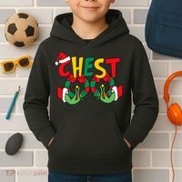 Chest Nuts Matching Chestnuts Funny Christmas Couples Nuts Kids Hoodie thumb 2