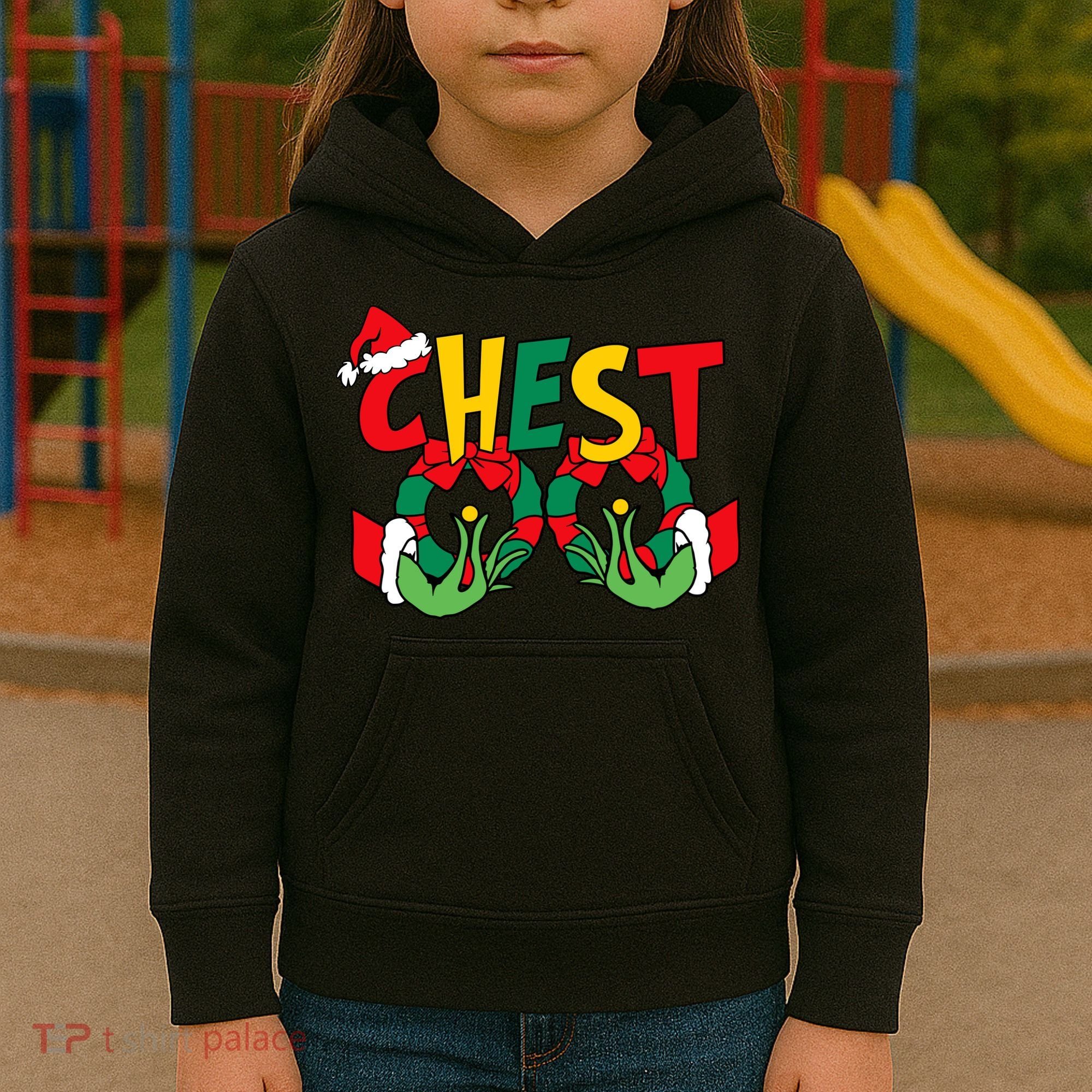Chest Nuts Matching Chestnuts Funny Christmas Couples Nuts Kids Hoodie