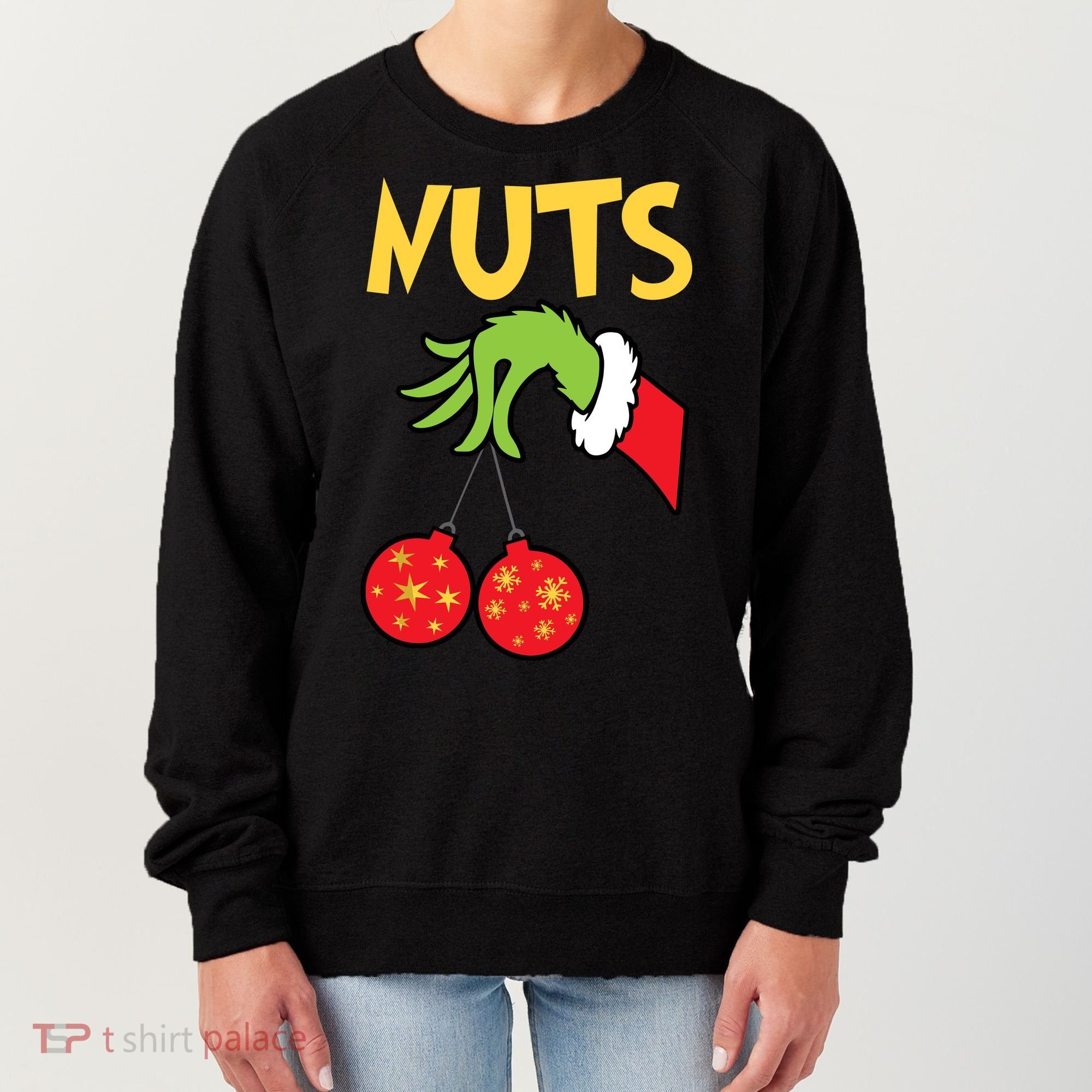 Chest Nuts Matching Chestnuts Funny Christmas Couples Nuts Women's Sweatshirt