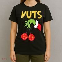 Chest Nuts Matching Chestnuts Funny Christmas Couples Nuts T-Shirt thumb 4