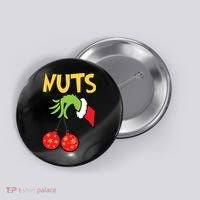 Chest Nuts Matching Chestnuts Funny Christmas Couples Nuts Button thumb 0