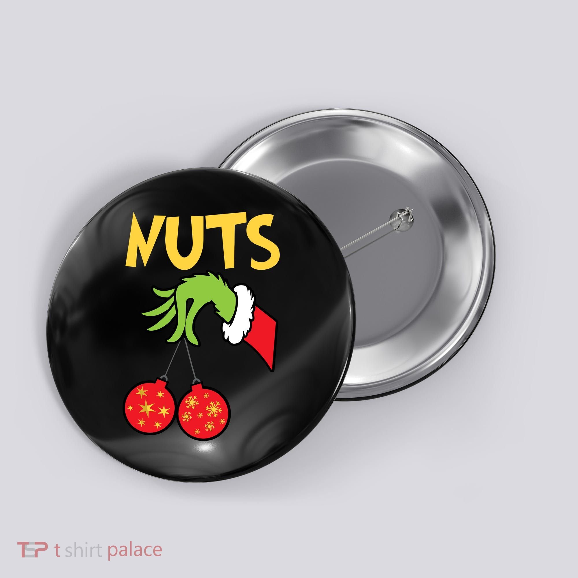 Chest Nuts Matching Chestnuts Funny Christmas Couples Nuts Button