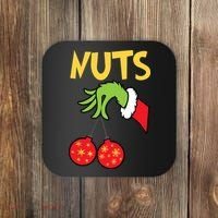 Chest Nuts Matching Chestnuts Funny Christmas Couples Nuts Coaster thumb 0