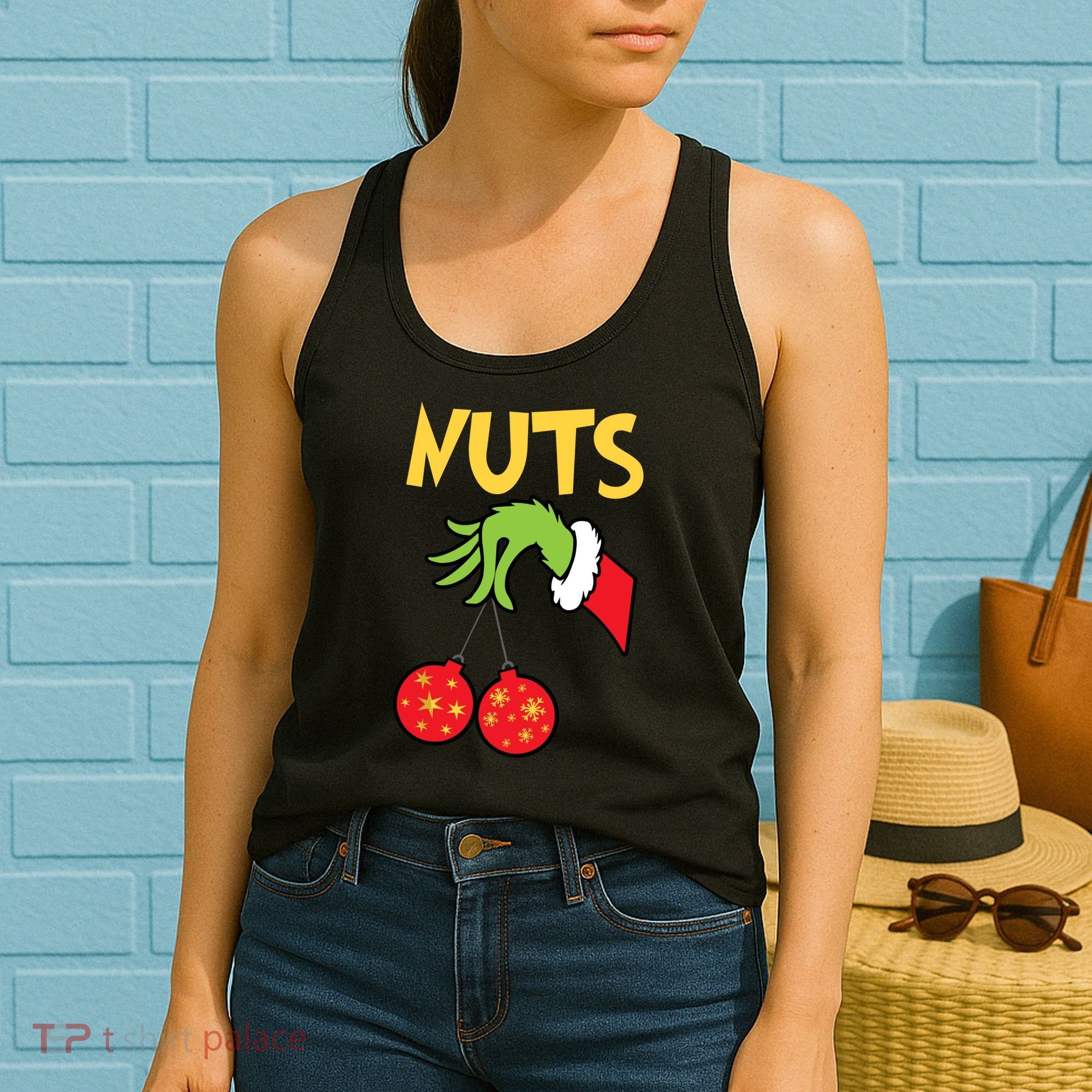 Chest Nuts Matching Chestnuts Funny Christmas Couples Nuts Women's Tank Top