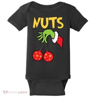 Chest Nuts Matching Chestnuts Funny Christmas Couples Nuts Baby Bodysuit