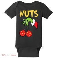 Chest Nuts Matching Chestnuts Funny Christmas Couples Nuts Baby Bodysuit thumb 0