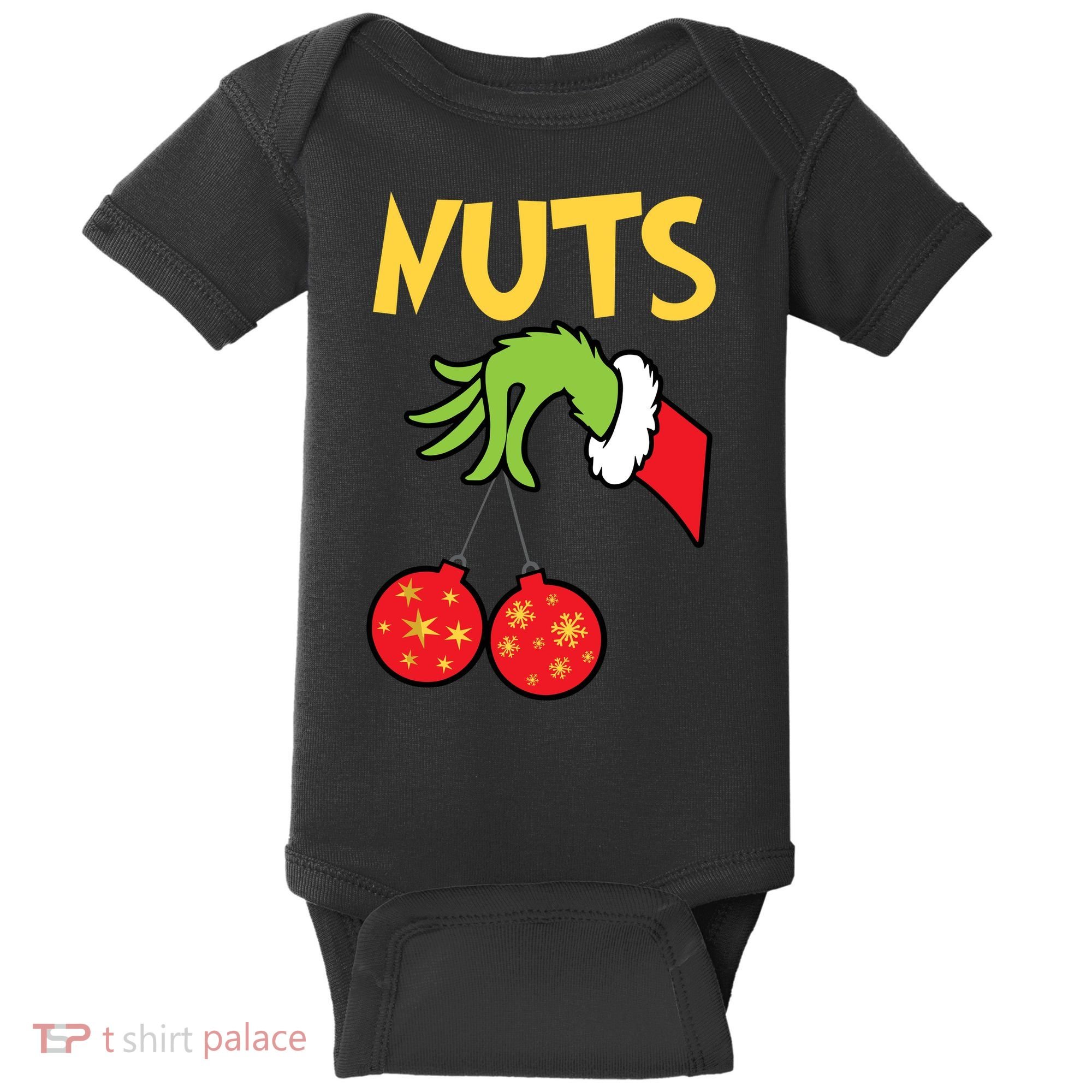 Chest Nuts Matching Chestnuts Funny Christmas Couples Nuts Baby Bodysuit