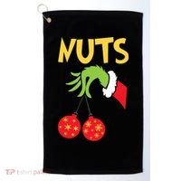 Chest Nuts Matching Chestnuts Funny Christmas Couples Nuts Golf Towel thumb 0