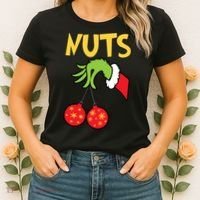 Chest Nuts Matching Chestnuts Funny Christmas Couples Nuts Women's T-Shirt thumb 2