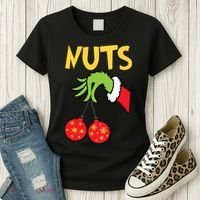 Chest Nuts Matching Chestnuts Funny Christmas Couples Nuts Women's T-Shirt thumb 3