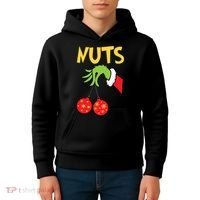 Chest Nuts Matching Chestnuts Funny Christmas Couples Nuts Kids Hoodie thumb 4