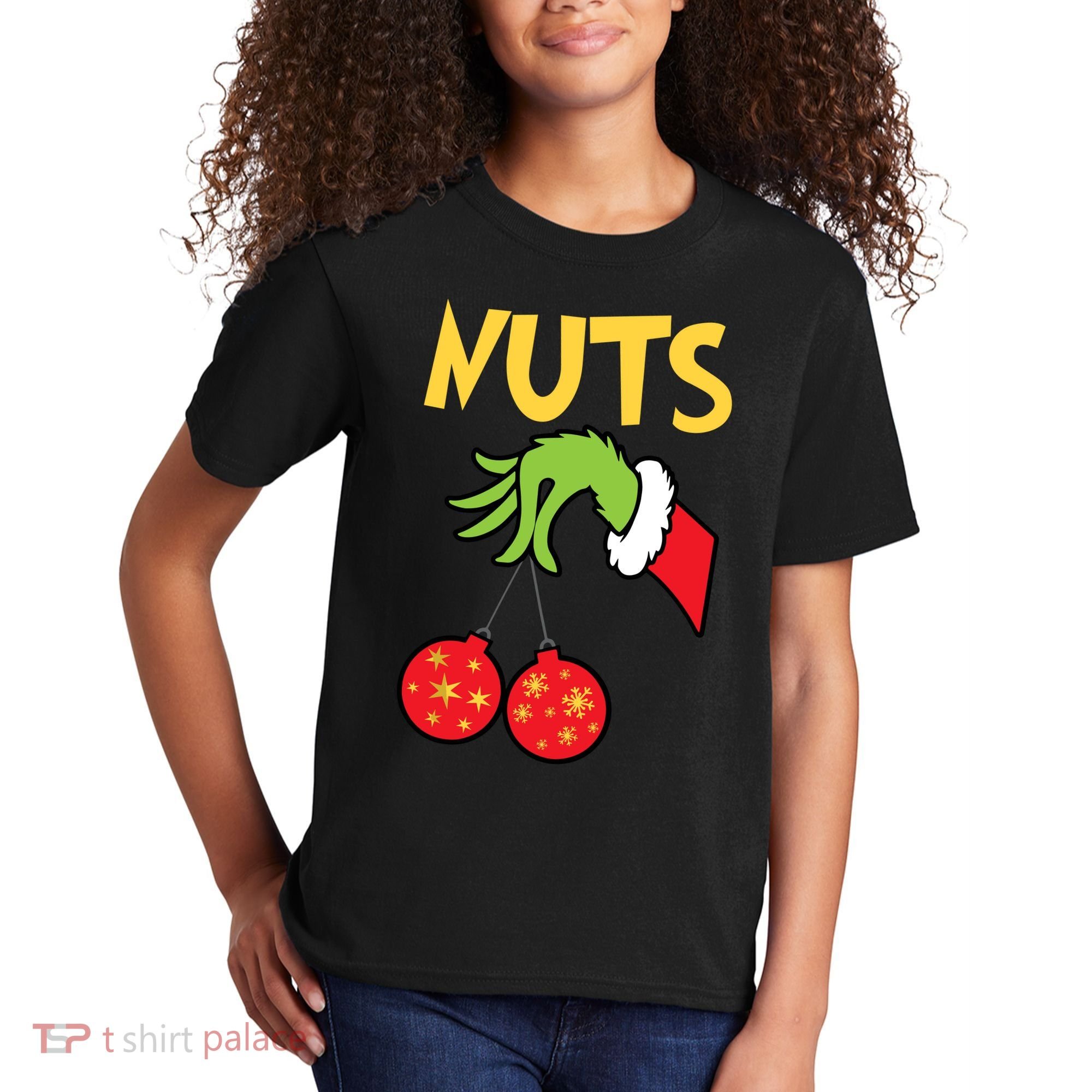 Chest Nuts Matching Chestnuts Funny Christmas Couples Nuts Kids T-Shirt
