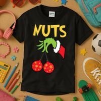 Chest Nuts Matching Chestnuts Funny Christmas Couples Nuts Kids T-Shirt thumb 3