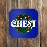 Chest Nuts Matching Chestnuts Christmas Couples Great Gift Coaster thumb 0