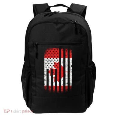 Canada Usa Mashup Maple Leaf Retro Flag Backpack