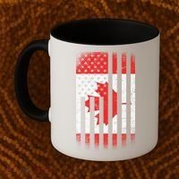Canada Usa Mashup Maple Leaf Retro Flag Coffee Mug thumb 2