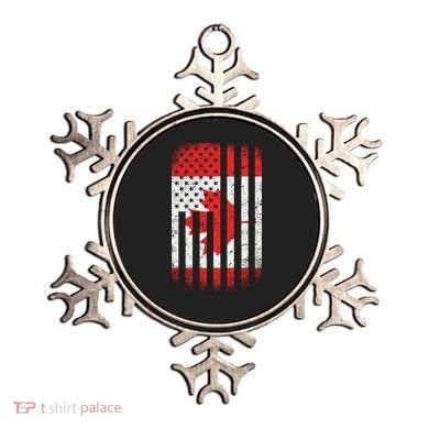 Canada Usa Mashup Maple Leaf Retro Flag Ornament