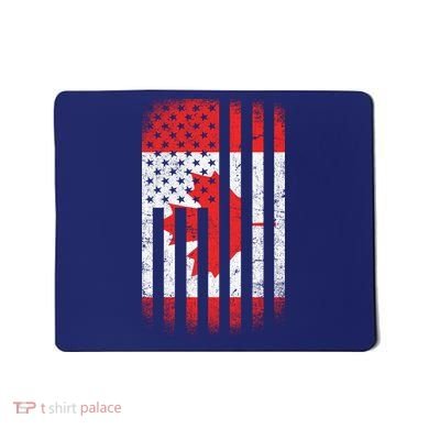 Canada Usa Mashup Maple Leaf Retro Flag Mousepad