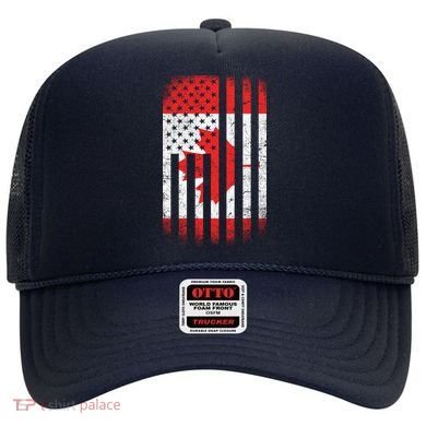 Canada Usa Mashup Maple Leaf Retro Flag Hat