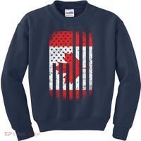 Canada Usa Mashup Maple Leaf Retro Flag Kids Sweatshirt thumb 0