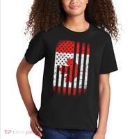 Canada Usa Mashup Maple Leaf Retro Flag Kids T-Shirt thumb 2
